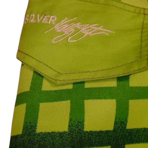 Quiksilver Teen Swimwear Waterman size 32 light green and black - Picture 3 of 4